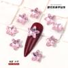 Pedras de Strass Rosa Sakura com Fundo Pontiagudo para Nail Art, Pedras de Strass de Formato Irregular, Decorações para Nail Art, Strass de Unha Coração Borboleta Diamante K9 Atacado