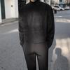 [Liquidación] Suéter pullover de media tortuga para hombre de otoño, estilo coreano, moderno, color sólido, abrigo para estudiante con forro polar suelto para hombre
