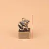 Ornamentos de Carimbo de Signos do Zodíaco em Latão Chaveiro de Carro Pingente Pequeno Criativo Chaveiro Criativo do Zodíaco em Cobre Puro