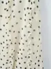 Moda Transfronteriza Europea y Americana Ropa para Mujer Otoño e Invierno 2025 Nuevo Estilo Europeo y Americano Nicho Falda Larga de Lunares con Volantes para Mujer