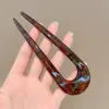 Grampo de Cabelo em Formato de Coque em U Estilo Chinês Novo, Presilha de Cabelo Simples e Moderna em Formato de U para Mulheres, Grampo de Cabelo para Penteados Coques na Nuca, Acessório de Cabelo
