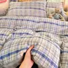 Conjunto de Cama de Veludo de Leite Espesso de Inverno Quatro Peças Novo Conjunto de Três Peças de Lençol com Capa de Edredom de Coral Fleece Flanela Roupa de Cama