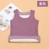 Colete de Lã Quente com Borda para Inverno Feminino, Base Camada Completa com Patch, Novo Top Interno Espesso de Inverno