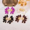 Aretes de Flores de Moda Europea y Americana, de Venta Caliente Transfronteriza, Diseño Personalizado, Aretes Únicos, Lujo Accesible de Nicho y Aretes de Alta Gama