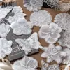 Pacote de Adesivos Momo Papel Ácido Sulfúrico Tinta Branca Série Natural Meio-Tom Adesivos para Diário Estilo Ins Retro Borboleta Flor