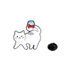 Broches Originales de Gato con Forma de Corazón Lindos para San Valentín, Varios Animales de Dibujos Animados Juguetones y Adorables Insignias de Aleación Esmaltada