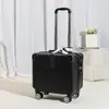 Mala de Viagem Leve para Comércio Exterior, Mala de Mão com Rodinhas Universais, Cadeado de Senha, Mala Pequena para Homens, Mulheres e Estudantes 18 polegadas