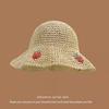 Sombrero de Pescador Tejido Mambo de Menta para Mujer Vacaciones Marinas Ala Ancha Sombrilla Sombrero de Paja Plegable Sombrero de Protección Solar