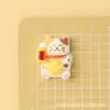 Accesorios de Gato de la Fortuna de Resina de Dibujos Animados para Manualidades DIY Infantiles, Llaveros de Pegamento Cremoso, Pinzas para el Cabello, Imanes para Refrigerador, Accesorios al por Mayor
