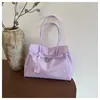 Bolsa de gelatina de gran capacidad, bolsa transparente de colores caramelo, bolso de mano tipo tote, bolso Kelly de moda y versátil para el día a día, bolso de hombro para mujer