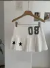 Kekezoon Estilo Preppy Falda Plisada de Cintura Alta Línea A Adelgazante Versátil Casual Corta Anti-Exposición para Mujer 7819