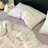 Juego de Cuatro Piezas de Gasa de Algodón de Doble Capa Grado Materno e Infantil, Funda de Edredón de Gasa de Algodón Puro, Sábana de Algodón Puro Juego de Tres Piezas para Dormitorio