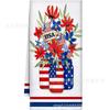 Amazon Explosiones Día de la Independencia Paño de Cocina Impresión de Enano Estrella Decoración Patriótica Raya Estrella Corazón Paño de Cocina