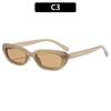 Óculos de Sol Retro Pretos Estilo Hip-Hop Europeu e Americano para Mulheres, Alta Qualidade, Rosto Pequeno, Armação Pequena, Óculos Gatinho, Proteção Solar e Formato Côncavo