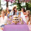 Mantel de Mesa Amazon Transfronterizo Rosa Brillante Estrella Holográfica Láser Desechable Brillante para Fiesta con Estrellas Brillantes