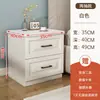 Mesa de Cabeceira Simples de Madeira Maciça Moderna Minimalista Branca Armário Pequeno de Cabeceira para Quarto de Casa Armário de Armazenamento Econômico para Aluguel
