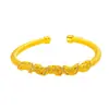 Pulsera Trenzada Infinita Sha Oro Taladro Artesanía Trenzado Retorcido Oro Pulsera Retorcida Antigua Joyería de Mano