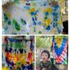Camiseta Especial de Algodón Puro Tie-Dye para Niños de Manga Corta DIY Actividades de Jardín de Infancia Pintura Graffiti
