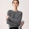 Estilo Sencillo Cuello Redondo Tejido de Cable Cachemira Suéter de Punto para Mujer Otoño 2026 Suéter de Punto Grueso Perezoso Cálido