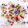 Rueda de Cuentas Planas Facetadas de Cristal de Vidrio de 6/8/10 mm Cuentas de Gota de Agua Cuentas Sueltas Blancas Transparentes Accesorios para Cortinas de Cuentas DIY