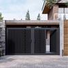Puerta Corredera Eléctrica Personalizable para Garaje de Villa Estilo Nuevo Chino Casa Rural Autoconstruida Puerta Corredera de Aluminio Puerta de Patio Exterior