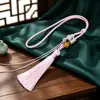Cordón de borla tejido a mano, accesorio estilo vintage, disponible en varios colores, adecuado para decoración de teléfono y llaves