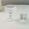 Vidrio de tallo alto con relieve ins sentido de diseño mini copa de cóctel copa creativa para bebidas copa de postre copa de martini