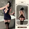 Laranja Amizade Lingerie Sexy Sexy Aeromoça Saia de Quadril Uniforme Desejo Puro Não Precisa Tirar Abstinência Tentação Pijama Qqny Conjunto Mulheres