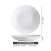 Plato Cerámico Blanco Puro Estilo Minimalista Jingdezhen Hotel Cantina Hogar Porcelana Ósea Plato de Cena Plato para Sopa Plato Hondo Plato de Arroz
