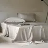 Lençol 100S Lenzing Tencel, Ultra Macio, Cor Sólida de Alta Qualidade, Classe A, Denier Ultrafino, Roupa de Cama Lyocell Seda de Gelo de Verão 1.8