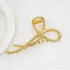 Pinza Grande de Aleación con Lazo Simple Transfronteriza, Pinza de Tiburón Versátil con Temperamento, Pinza para la Parte Posterior de la Cabeza, Pinza para el Peinado de Mujer