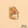 Capivara de Desenho Animado Fofa Capivara Pequeno Animal Sapato de Furo de Resina Ímã de Geladeira Acessórios para Joias DIY Atacado
