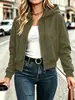 2026 Estación Independiente Deseo Amazon TUME Otoño/Invierno Color Sólido Manga Larga Con Capucha Cierre Cremallera Chaqueta Abrigo Ropa de Mujer