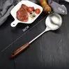 Espátula de Aço Inoxidável para Cozinhar, Espátula de Ferro Espessada, Colher de Fritar, Concha, Escumadeira, Conjunto de Utensílios Domésticos de Cozinha com Cabo