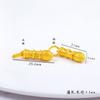 Colgante de pulsera con cadena y diseño de manzana dorada antigua con alta retención de color, con forma de peine y cepillo, accesorios de joyería DIY