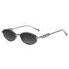 Ps33420 Nuevas Gafas de Sol Metálicas de Moda Europeas y Americanas, Gafas de Sol Polarizadas Ovaladas Retro, Gafas Anti-UV