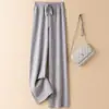 Pantalones de punto anchos, de tiro alto, fluidos, nuevos 2026, versátiles para mujer, adecuados para primavera, otoño e invierno, suaves y cómodos, pantalones casuales de pierna recta