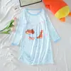 Vestido infantil, colección de otoño para niñas, bata de bebé de manga larga, ropa de estar de manga larga para niñas, pijama para niñas, estilo a juego para padres e hijos