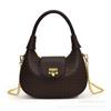 Nova Coleção Outono/Inverno 2026 Bolsa Pequena Texturizada de Axila para Mulheres, Bolsa Quadrada Pequena com Padrão Trançado Personalizado, Bolsa Transversal Retro Fashion