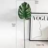Planta Verde Artificial Hoja Individual de Monstera para Decoración de Hogar Interior, Pared de Plantas, Arreglo Floral de Boda, Hoja de Monstera Artificial