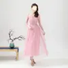 Vestidos de dama de honor con un encanto etéreo para un grupo de hermanas, ajustados, sencillos y elegantes, adecuados para actuaciones de coro y graduación, directo de fábrica