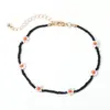 Collar creativo personalizado con contraste de colores, joyería transfronteriza europea y americana, hecho a mano, con cuentas de arroz y flores para mujer.
