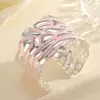 Nueva Moda Pulsera de Hoja de Metal Diseño de Nicho Espiga Oreja de Trigo Árbol Hoja Brazalete Abierto Fabricante Mayorista Transfronterizo Joyería