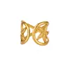 Anillo de acero inoxidable europeo y americano para mujer, moderno anillo geométrico de estrella de mar prensado en aceite, joyería de anillo chapada en oro de 18 quilates para vacaciones en la playa