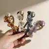 Pinza de Plátano con Perlas y Flores, Pinza Retro Francesa Suave para Twist, Elegante Pinza para Medio Peinado, Resistente, en Stock para Venta al por Mayor