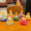 Presentes Criativos de Natal, Estrelas Coloridas de Lã Crochê à Mão, Enfeites Pequenos Decorativos para Árvore de Natal e Carro para Melhorar a Atmosfera