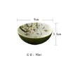 Juego de Té Kung Fu Pintado a Mano con Relieve de Margarita de Tres Diseños con Taza Gaiwan Retro para Té y Taza de Maestro Pequeña de Mandarina Verde