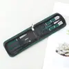 Estuche con cremallera 9 piezas cortaúñas negro verde oscuro 6 piezas cortaúñas traje de cortaúñas herramientas de belleza para uñas