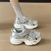 Dad Shoes Estilosos de Rua Feminino Tendência 2026 Outono Novo Malha Respirável Versátil Solado Grosso Esportivo Casual