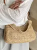 Bolso Tejido de Gran Capacidad para Vacaciones en la Playa 2026 Primavera Nuevo de Moda Bolso Cruzado de Paja Bolso de Hombro de Nicho para Viajes